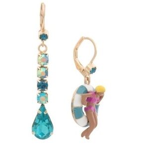 Betsey Johnson Pool Party Mismatched Earrings